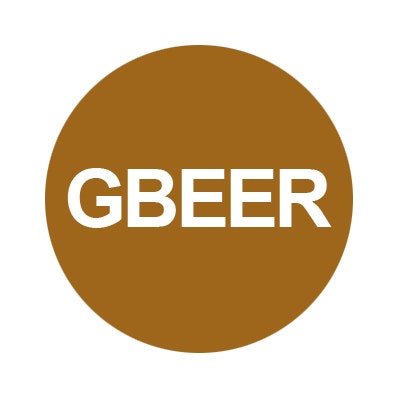 Bargun Button Cap, Round, GBeer, Brown Cap, White Letter - PH10-74-240