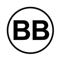 Bargun Button Cap, Round, BB, White Cap, Black Letter - PH10-74-289