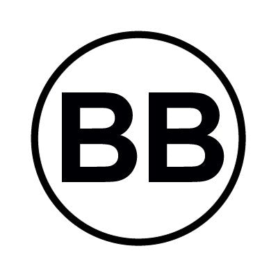 Bargun Button Cap, Round, BB, White Cap, Black Letter - PH10-74-289