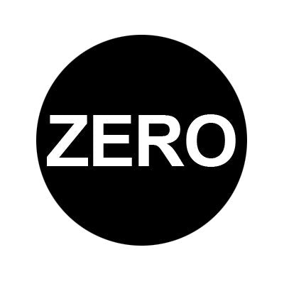 Bargun Button Cap, Round, Zero, Black Cap, White Letter - PH10-74-287