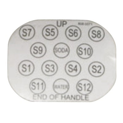 Taprite Bargun 14 Button Handle Layout Label 5/pk