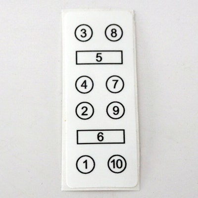 Wunder-Bar Bargun Label 10 Button Plate Configuration - PM10-95