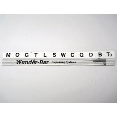 Wunder-Bar Bargun Label Manifold Spec Characters - PM12-55