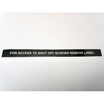 Wunder-Bar Bargun Label for Shutoff Screw - PM14-56