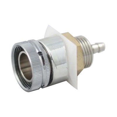 2-1/4" Chrome-Plated Brass Beer Shank - 1/4" Hose Barb