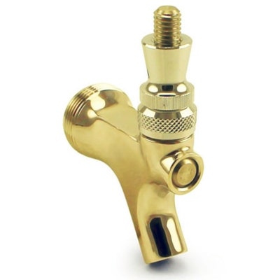 Brass Beer Faucet with Gold PVD Finish, Brass Lever