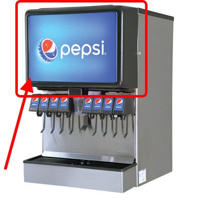 Lancer Merchandiser Assembly for 25" Pepsi Blue Star