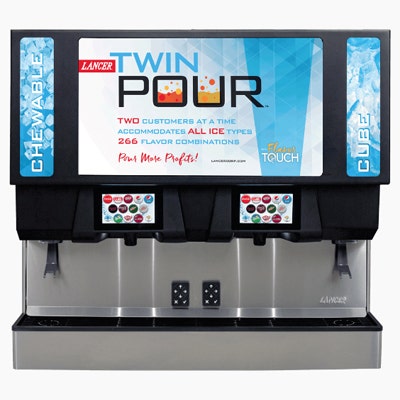 Video Merchandiser for Twin Pour