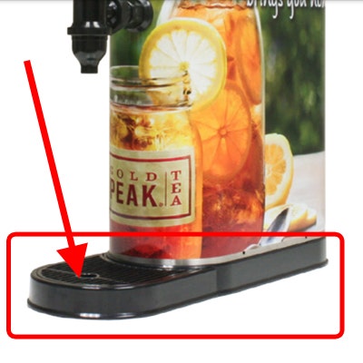 Taprite Drip Tray and Cup Rest for 1 Valve Oval Tea Dispenser