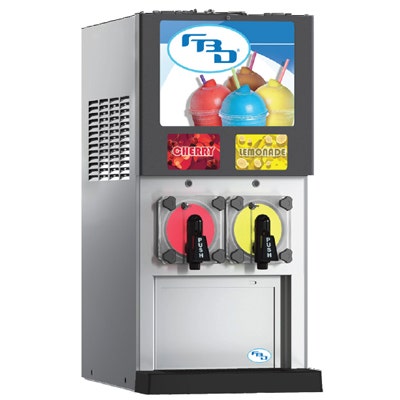 FBD 372 Frozen Beverage Dispenser - 2-Flavor Air-Cooled Compact FCB Slushie Machine