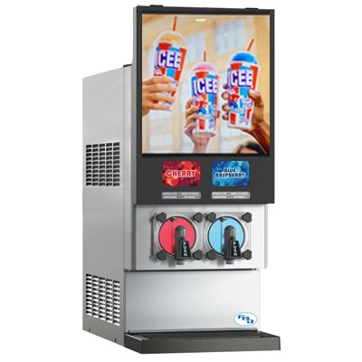 FBD 772 2-Flavor Frozen Carbonated Beverage Dispenser, Air-Cooled, Commercial Frozen Drink & Slushie Machine, 4,500 oz/hr