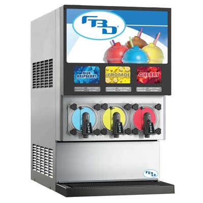 FBD 773 Frozen Beverage Dispenser - 3-Flavor Remote-Cooled FCB Slushie Machine