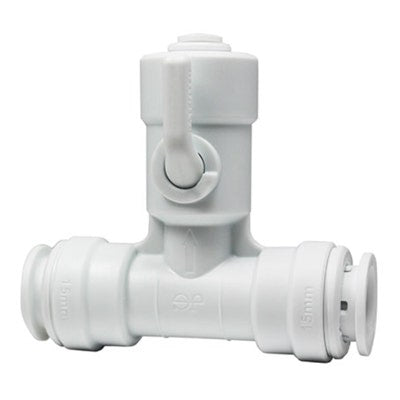 John Guest Angle Stop Valve - 3/8" Faucet Adapter White Acetal