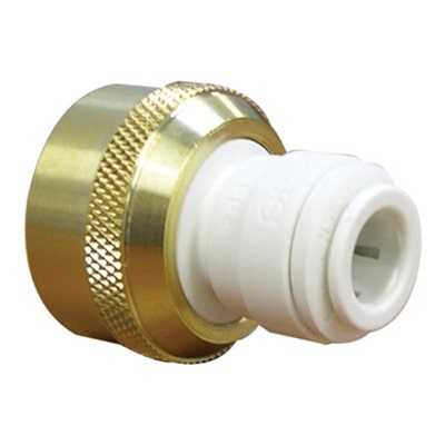 John Guest Brass / Polypropylene Female Connector 3/4" Garden Hose
