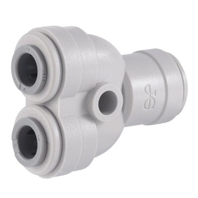 John Guest Gray Acetal 2-Way Divider 1/2" Tube OD