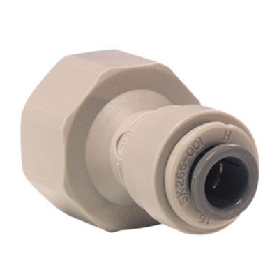 John Guest Gray Acetal Female Connector 5/16" Tube OD x 1/2" BSPP Cone