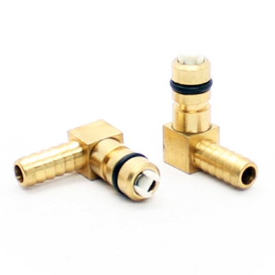 CO2 Fitting 1/4" Barb Brass Elbow Insert