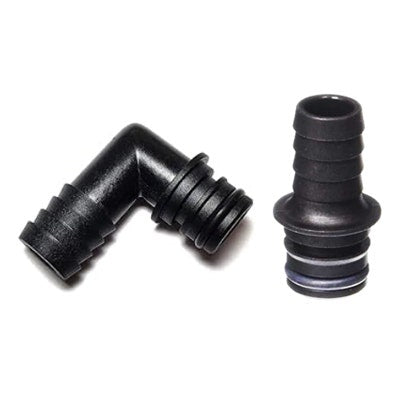 3/4" Barb 90 Degree Elbow and 5/8" Barb Straight EDPM Port Kit 2/pk