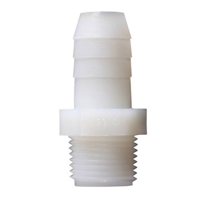 3/8" Barb to 1/4" Male NPT Straight Nylon Fitting