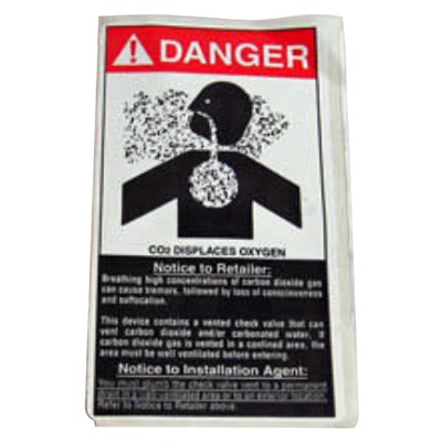 Multiplex Decal Carbonator Tank CO2 Warning - 18-1339
