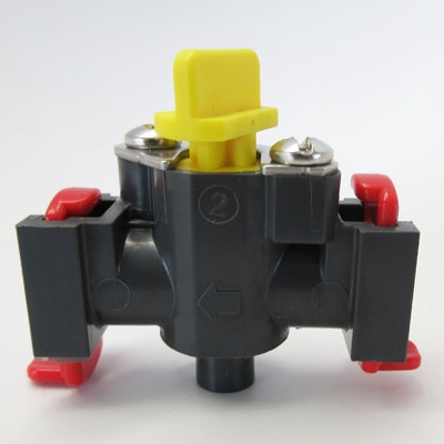 Assy Shutoff Double 3/8" Dole Gray