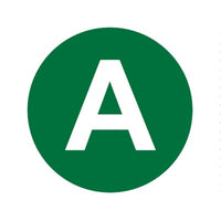 Bargun Button Cap Round, A, Green Cap White Letter