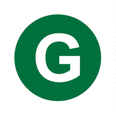 Bargun Button Cap Round, G, Green Cap White Letter