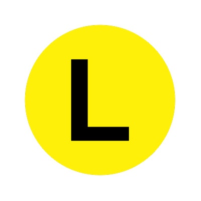 Bargun Button Cap Round, L, Yellow Cap Black Letter