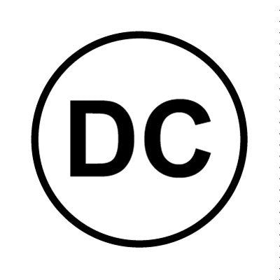 Bargun Button Cap Round, DC, White Cap Black Letter
