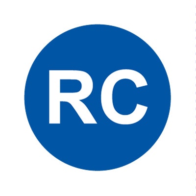 Bargun Button Cap Round, RC, Blue Cap White Letter