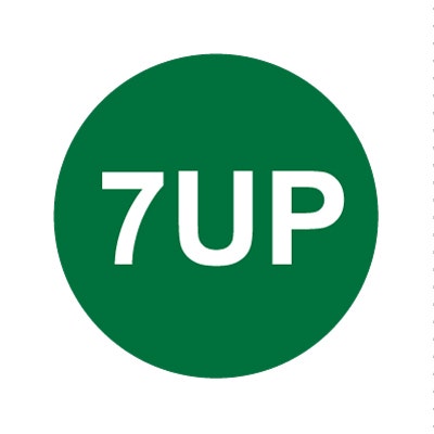 Bargun Button Cap Round, 7Up, Green Cap White Letter