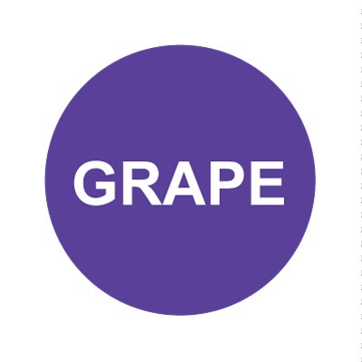 Bargun Button Cap Round, Grape, Purple Cap White Letter