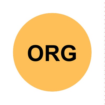 Bargun Button Cap Round, Org, Orange Cap Black Letter