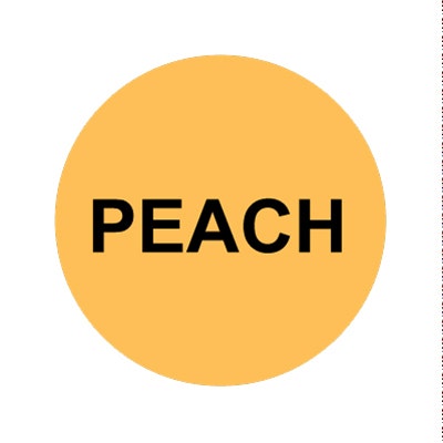 Bargun Button Cap Round, Peach, Orange Cap Black Letter