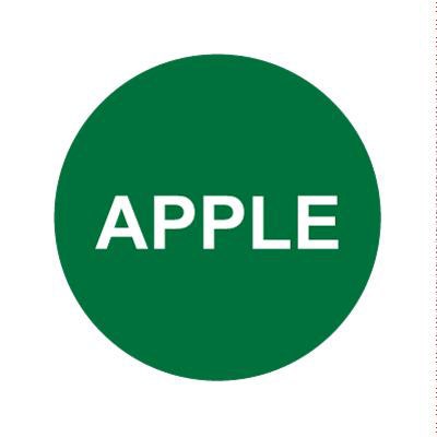 Bargun Button Cap, Round, Apple, Green Cap, White Letter - PH10-74-058