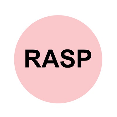 Bargun Button Cap, Round, Rasp, Pink Cap, Black Letter - PH10-74-137