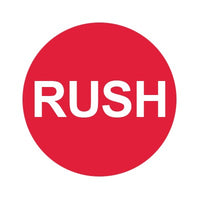 Bargun Button Cap, Round, Rush, Red Cap, White Letter - PH10-74-185