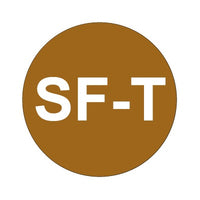 Bargun Button Cap, Round, SF-T, Brown Cap, White Letter - PH10-74-212