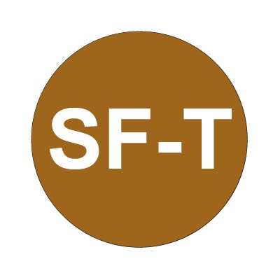 Bargun Button Cap, Round, SF-T, Brown Cap, White Letter - PH10-74-212