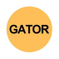 Bargun Button Cap, Round, Gator, Orange Cap, Black Letter - PH10-74-230