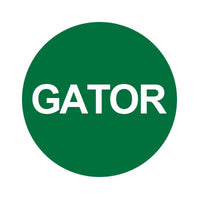 Bargun Button Cap, Round, Gator, Green Cap, White Letter - PH10-74-231
