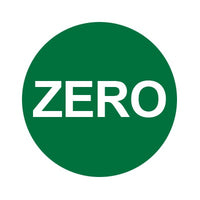 Bargun Button Cap, Round, Zero, Green Cap, White Letter - PH10-74-296