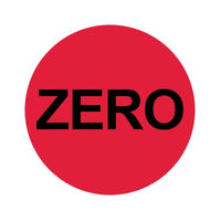 Wunder-Bar 'Zero' Button Cap - Round Red with Black Lettering