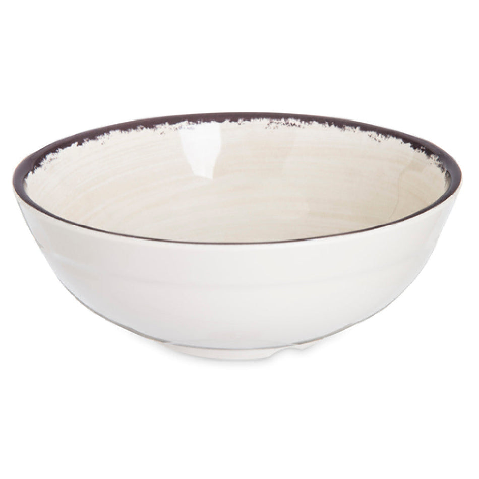 Carlisle 5400553 17 Oz Buffet Bowl Melamine Beige Round Small with Swirl Design