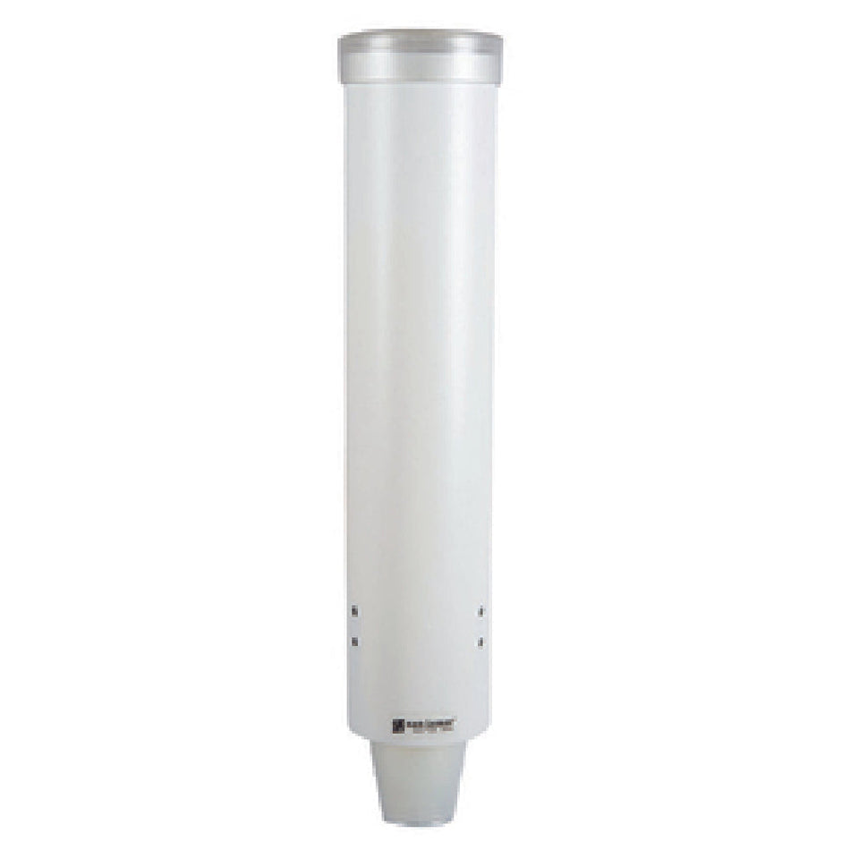 Carlisle C3165WH 16 Inch Water Cup Dispenser Medium Wall Mount Plastic White