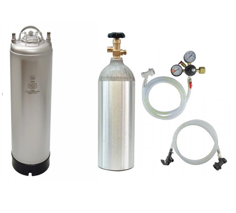 Home Brew Keg Kit - Empty Corny Keg Product Tank Regulator Lines Starter Kit