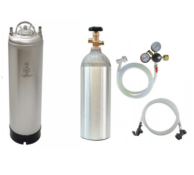 Home Brew Keg Kit - Empty Corny Keg Product Tank Regulator Lines Starter Kit