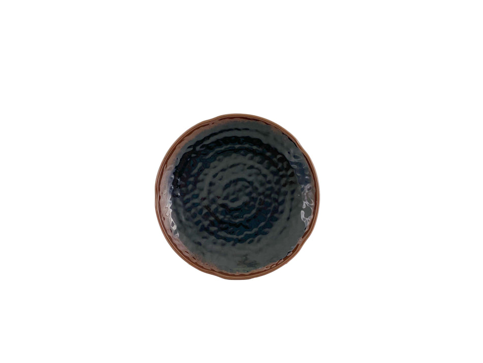 12 Pack 7-1/4" Diameter x 1-1/4" Height, Lotus Shape Plate, Tenmoku Dinnerware, Melamine, BPA Free, Dishwasher Safe, Break-Resistant, Shatter-Resistant, No Microwave, No Oven, NSF