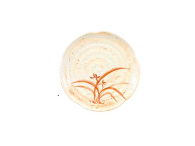 Thunder Group 1808 8-1/4 Inch Diameter Plate Break-Resistant Melamine Gold Orchid