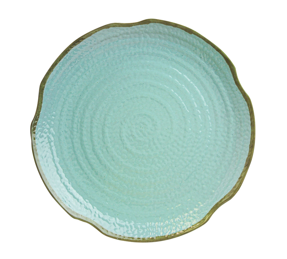 12 Pack 16" Diameter x 1-7/8" Height, Lotus Shape Plate, Seaside Dinnerware, Melamine, BPA Free, Dishwasher Safe, Break-Resistant, Shatter-Resistant, No Microwave, No Oven, NSF